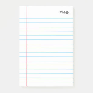 Post-it® Papier de Carnet de l'école linéaire personnalisé