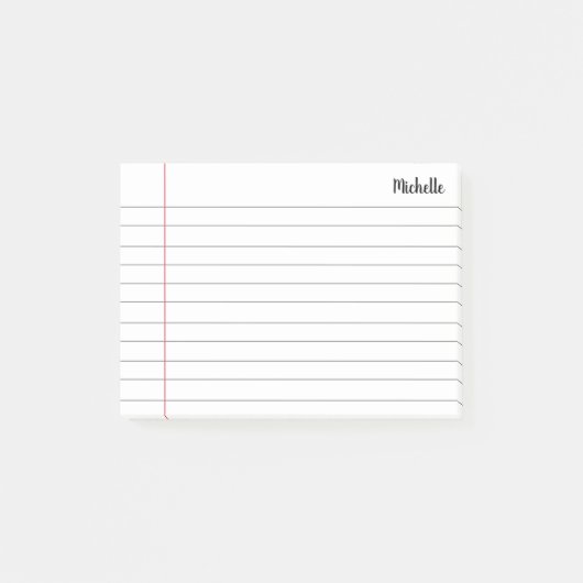 Post-it® Papier de Carnet scolaire linéaire personnalisé (Devant)