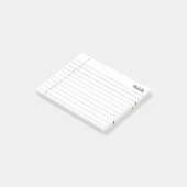 Post-it® Papier de Carnet scolaire linéaire personnalisé (Incliné)