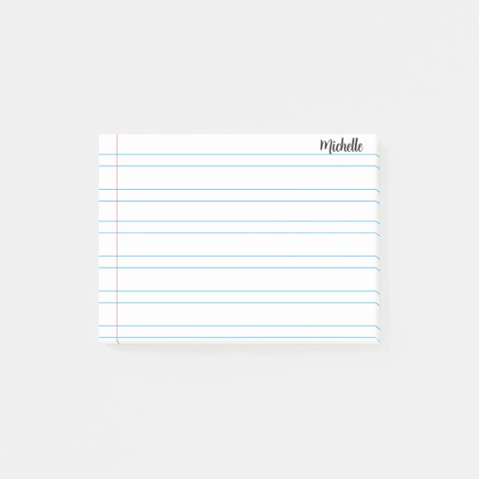 Post-it® Papier de Carnet scolaire linéaire personnalisé (Devant)