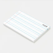 Post-it® Papier de Carnet scolaire linéaire personnalisé (Incliné)