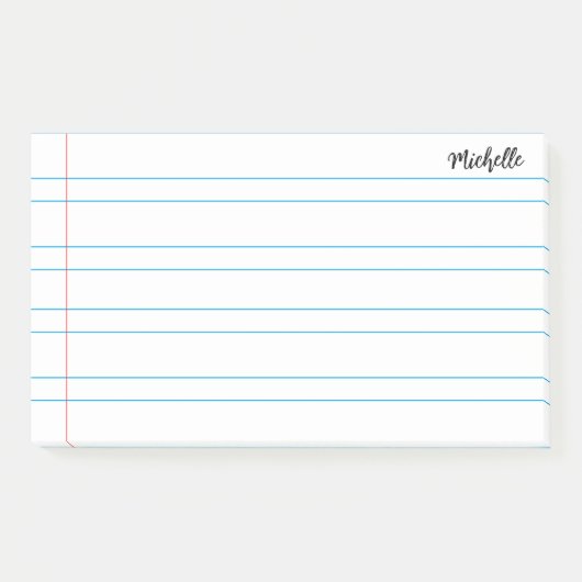 Post-it® Papier de Carnet scolaire linéaire personnalisé (Devant)