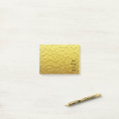 Post-it® Papier doré de luxe personnalisé (Sur un bureau)