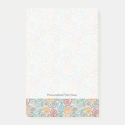 Post-it® Papier fripé par fantaisie de broderie (Devant)