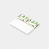 Post-it® Papier Kraft Monogramme Rustique Moderne à l'Aquar (Incliné)