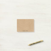 Post-it® Papier Kraft Rustique Chic Personnalisé (Sur un bureau)