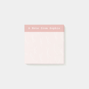Post-it® Papier ligné abstrait personnalisé Rose Antique