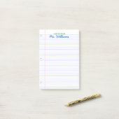 Post-it® Papier Linked Look Professeur personnalisé (Sur un bureau)
