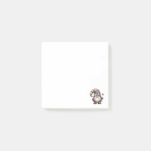 Post-it® Papier note 3x3 avec dessin de petit gnome (Devant)