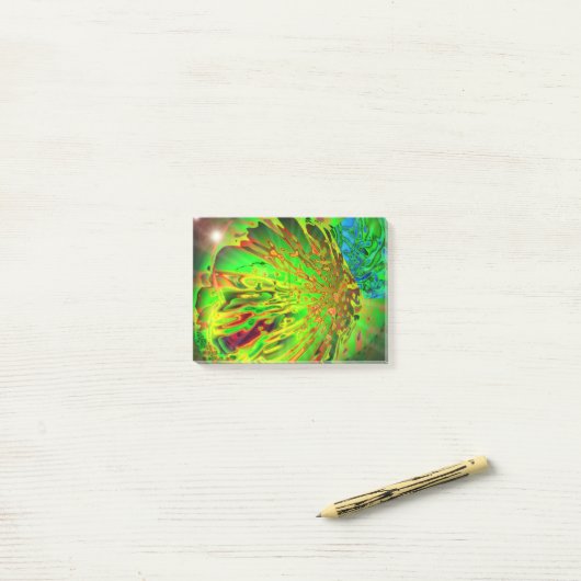 Post-it® Papier note éclaboussure d'acide (Sur un bureau)