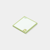 Post-it® Papier note grenouille vert pastel style Kwaii (Incliné)
