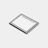 Post-it® Papier notes à rayures blanches et noires Monogram (Incliné)