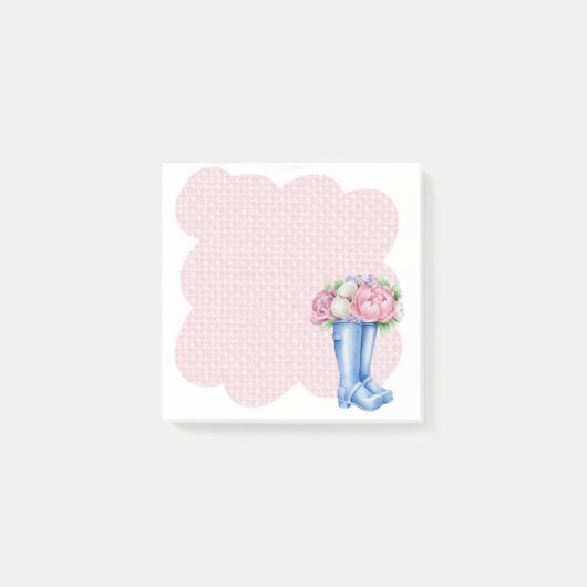 Post-it® Papier notes adhésif Bottes et Roses (Devant)