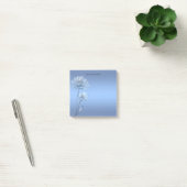 Post-it® Papier notes adhésif Fleurs Aquarelle Bleue (Bureau)