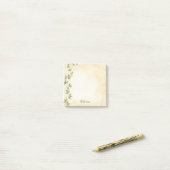 Post-it® Papier notes adhésif personnalisé Crème Botanical  (Sur un bureau)