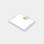 Post-it® Papier-notes adhésifs fleur violette  (Incliné)