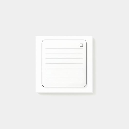 Post-it® Papier notes adhésives à lignes minimales imprimab (Devant)