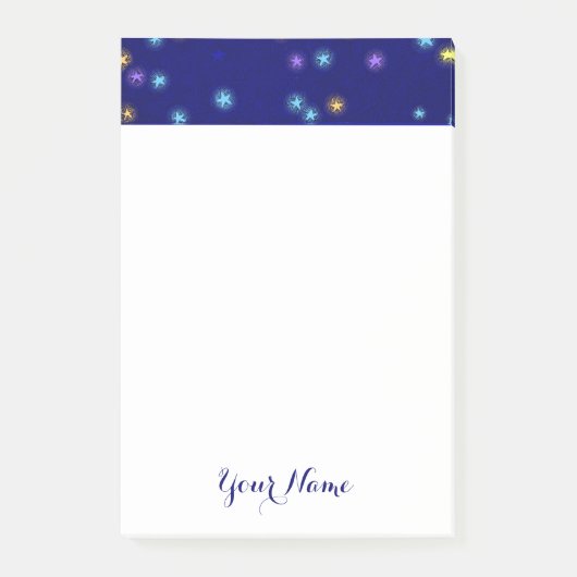 Post-it® Papier notes adhésives gravure Lune et Étoiles vin (Devant)