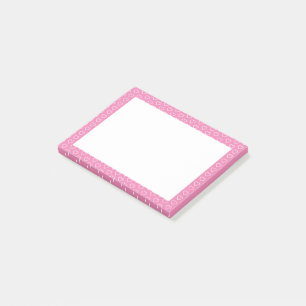 Post-it® Papier notes autocollants coeurs roses encadrés