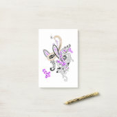 Post-it® Papier notes botanique de Paisley | Floral de bure (Sur un bureau)