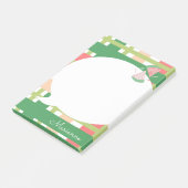 Post-it® Papier notes bulles à carreaux pastèque mignon (Incliné)