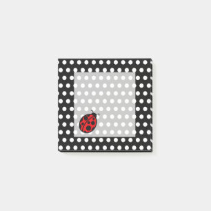 Post-it® Papier notes coccinelle pois noirs