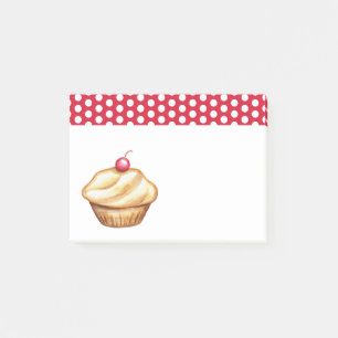 Post-it® Papier notes Cuisine Cupcake Cerise Post It Notes