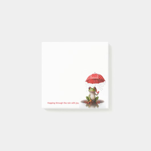Post-it® Papier-notes Cute Frog – Joie de pluie (Devant)