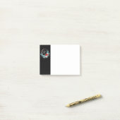 Post-it® Papier notes de 4x3 avec couronne de Noël monogram (Sur un bureau)