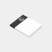 Post-it® Papier notes de 4x3 avec couronne de Noël monogram (Incliné)