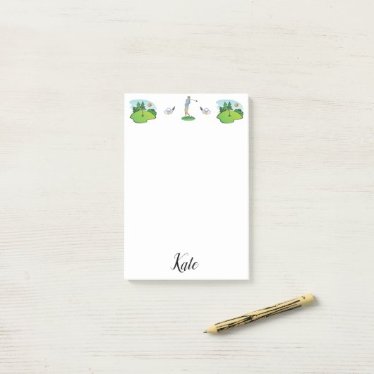 Post-it® Papier notes de golf (Sur un bureau)