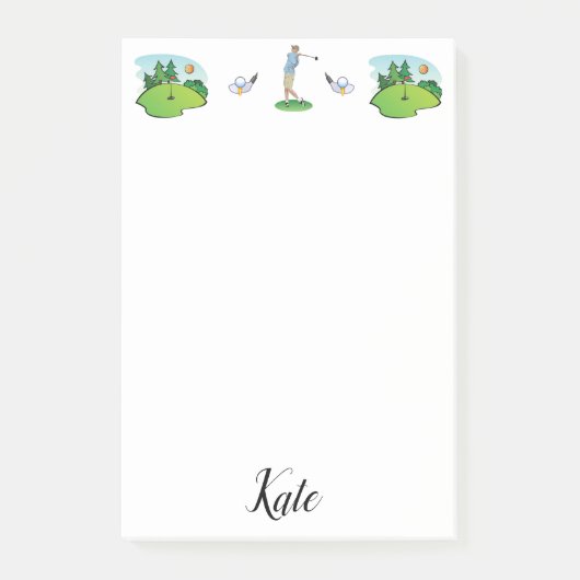 Post-it® Papier notes de golf (Devant)