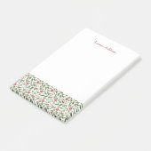 Post-it® Papier notes de Noël à motif de feuillage aquarell (Incliné)