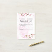 Post-it® Papier Notes de Retour Fleur de Cerisier (Sur un bureau)