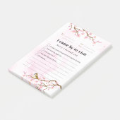 Post-it® Papier Notes de Retour Fleur de Cerisier (Incliné)