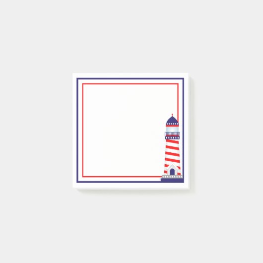 Post-it® Papier-notes drapeau américain phare Rouge Blanc B (Devant)