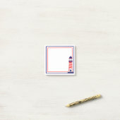 Post-it® Papier-notes drapeau américain phare Rouge Blanc B (Sur un bureau)