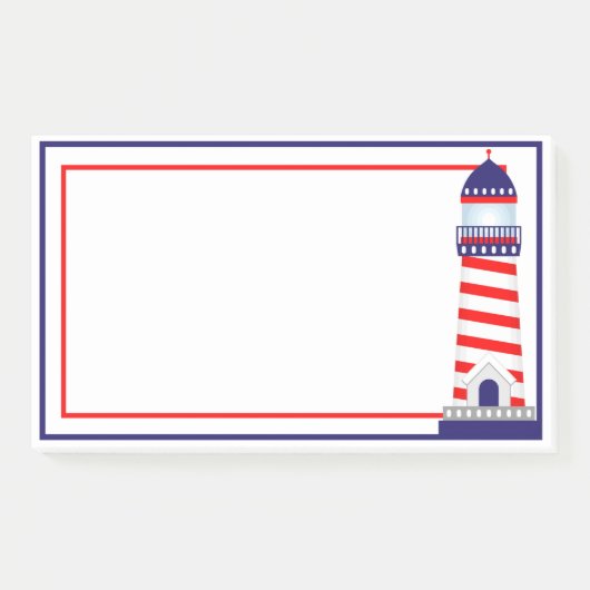 Post-it® Papier-notes drapeau américain phare Rouge Blanc B (Devant)