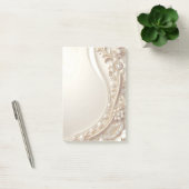 Post-it® Papier notes élégant orné floral or (Bureau)