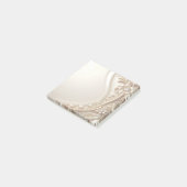 Post-it® Papier notes élégant orné floral or (Incliné)