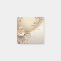 Papier notes floral doré orné