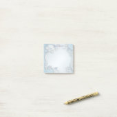 Post-it® Papier notes floral orné bleu (Sur un bureau)