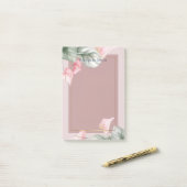 Post-it® Papier-notes floral personnalisé (Sur un bureau)