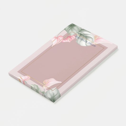 Post-it® Papier-notes floral personnalisé (Incliné)