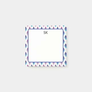 Post-it® Papier notes géométrique bleu et violet personnali