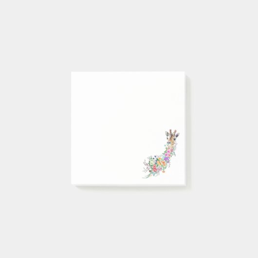 Post-it® Papier notes girafe Fleurs adhésifs (Devant)