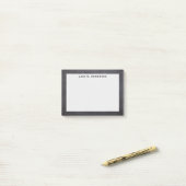 Post-it® Papier notes gris Monogramme Tableau noir (Sur un bureau)