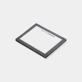 Post-it® Papier notes gris Monogramme Tableau noir (Incliné)