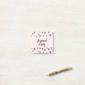 Post-it® Papier-notes Hearts Signed Copy pour auteurs (Sur un bureau)