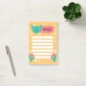 Post-it® Papier notes Hello avec chat mignon (Bureau)